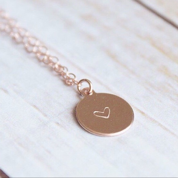 LucyMint Jewelry - Rose Gold Circle Necklace | Minimalist Jewelry